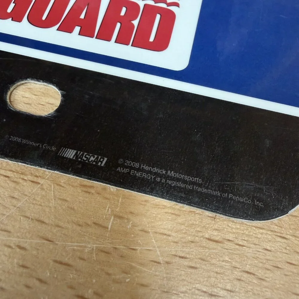 2008 DALE EARNHARDT JR. #88 PLASTIC LICENSE PLATE AMP / NATIONAL GUARD NASCAR - Picture 2 of 3